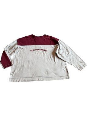Rocawear Two-Tone Crewneck Sweatshirt Embroidered Logo Stretch Y2K Retro 3XL Men